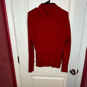 Red Turtle neck long sleeve sweater